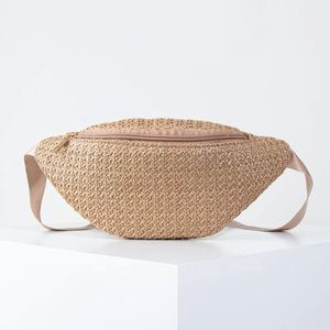 straw fanny pack